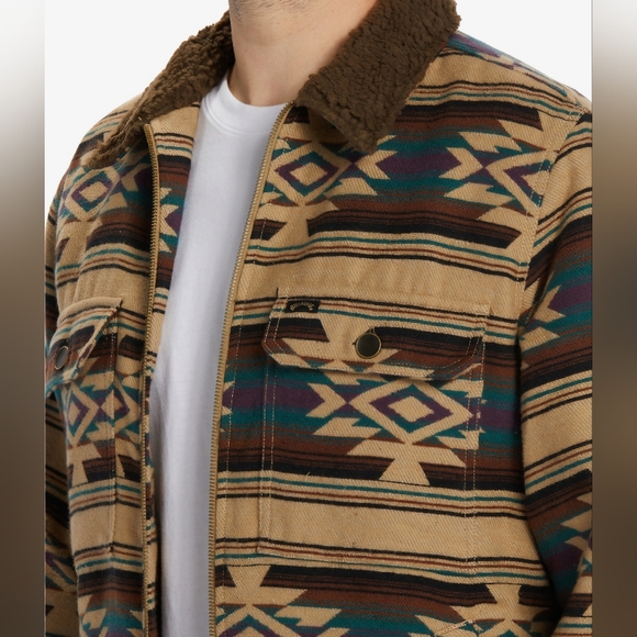 🔥 Billabong Barlow Sherpa Lined Jacket ABYJK00184 Men's Sz Medium NWT MSRP $140 - Picture 12 of 14